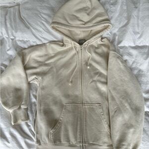 TNA cozy fleece boyfriend zip hoodie